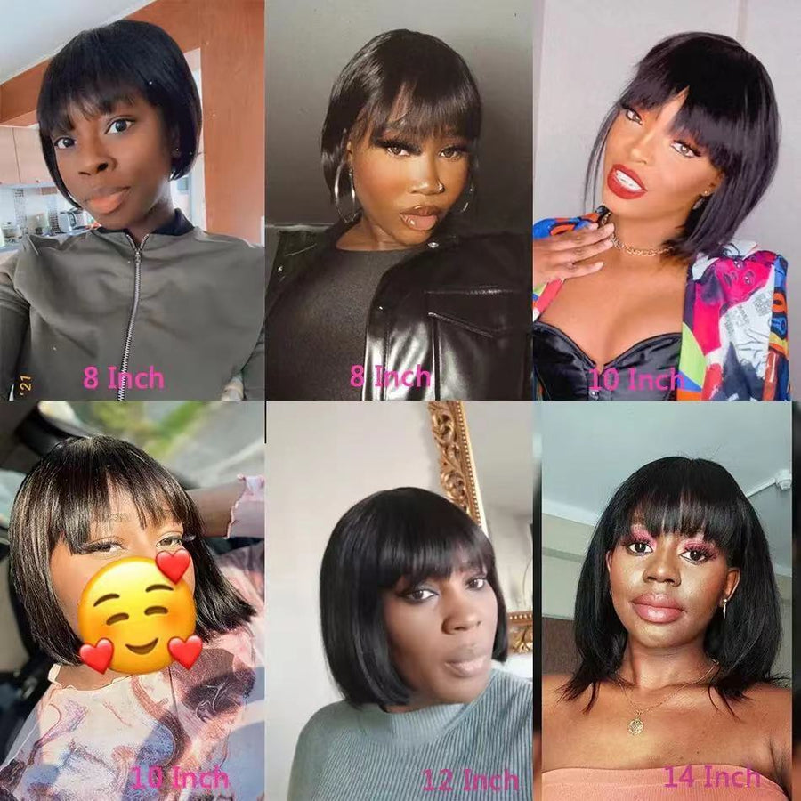 Air Bangs Natural Fluffy African Wig Set