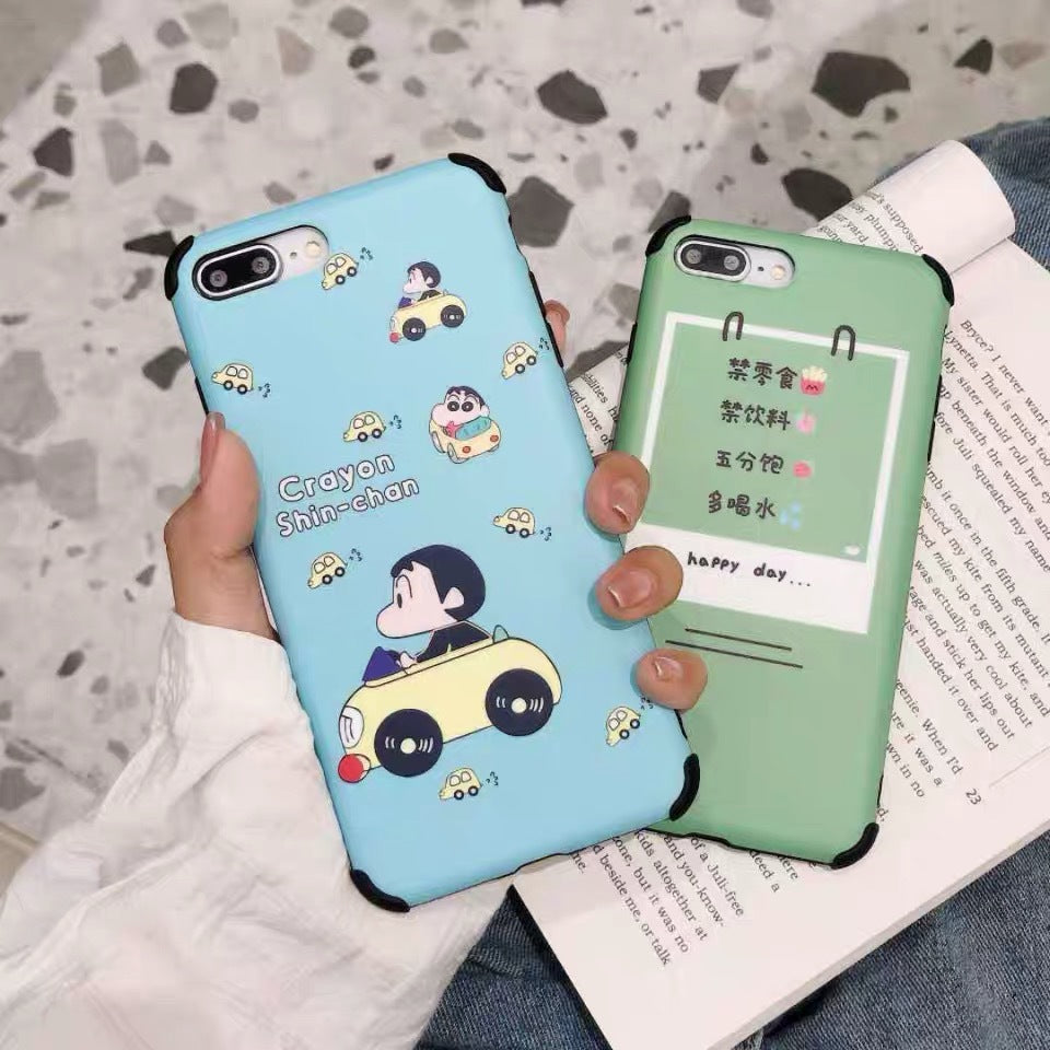 Compatible with Apple , Cartoon frosted phone case