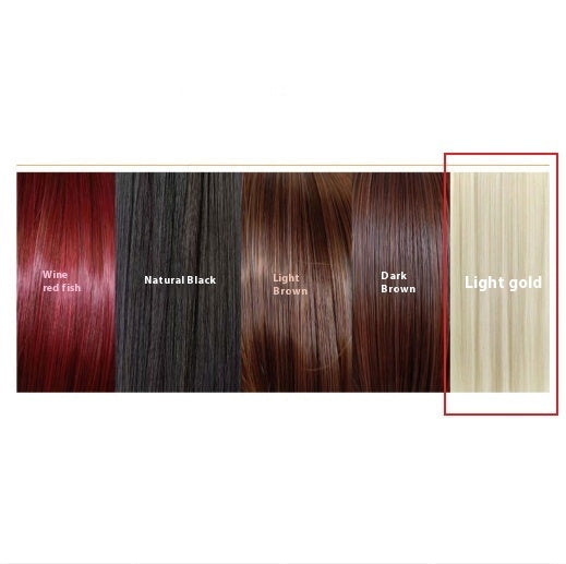 Mid-length Straight Hair Hand-woven Front Lace Synthetic Wigs