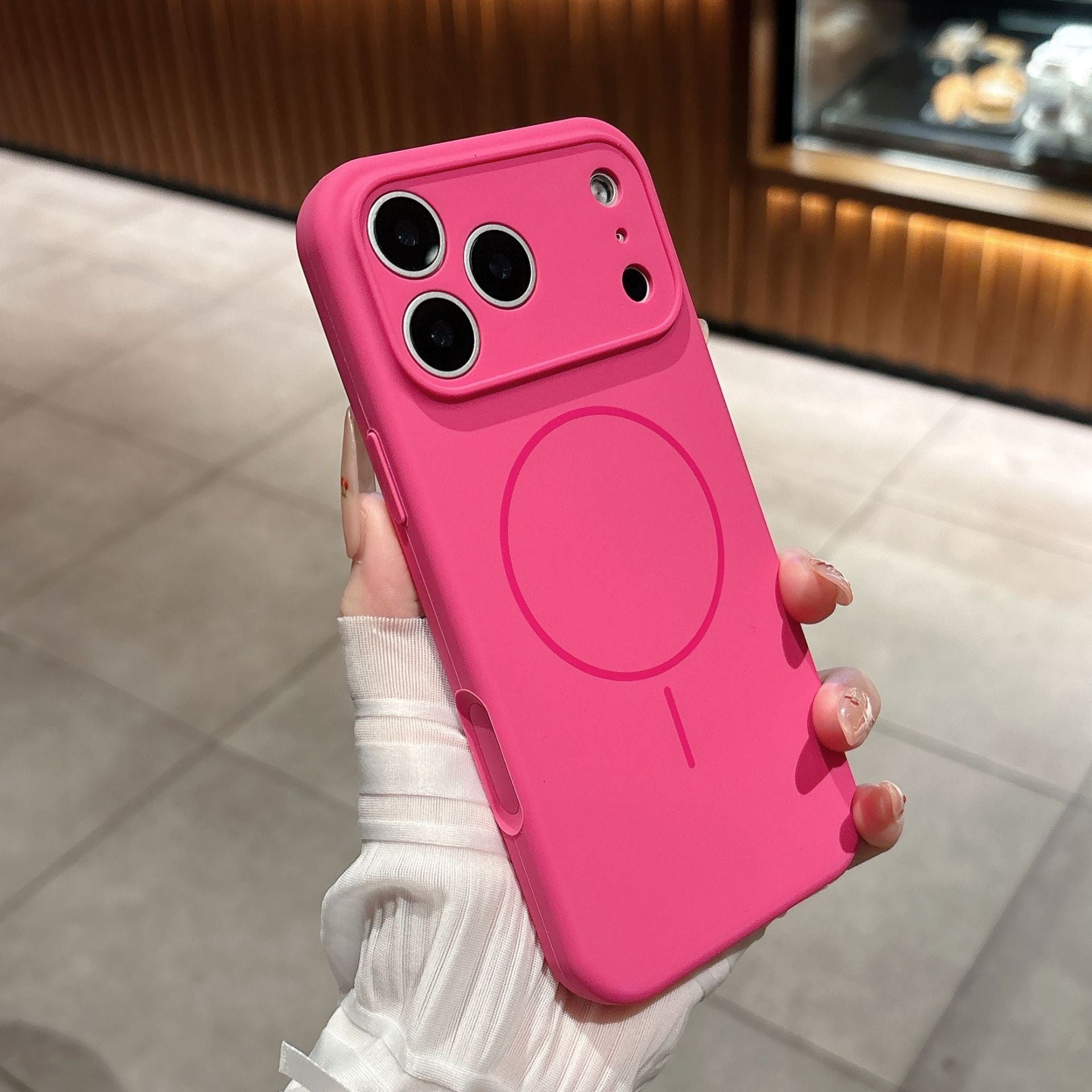 Applicable To 17 Fine Circle Magnetic Phone Case Liquid Silicone