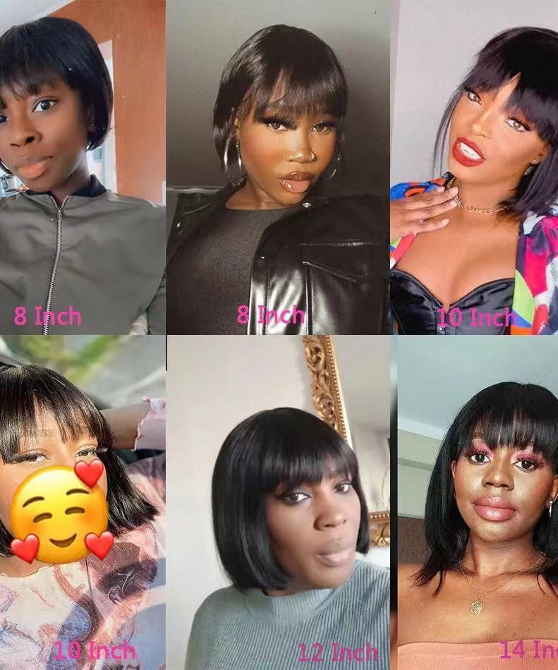 Air Bangs Natural Fluffy African Wig Set
