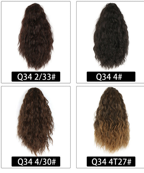 Short Curly Hair Invisible Velcro Fluffy Corn Perm Mustache Ponytail African Pigtail