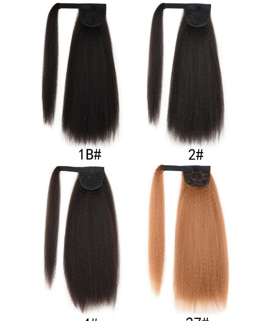 Women's Velcro Fluffy Curly Ponytail Wig