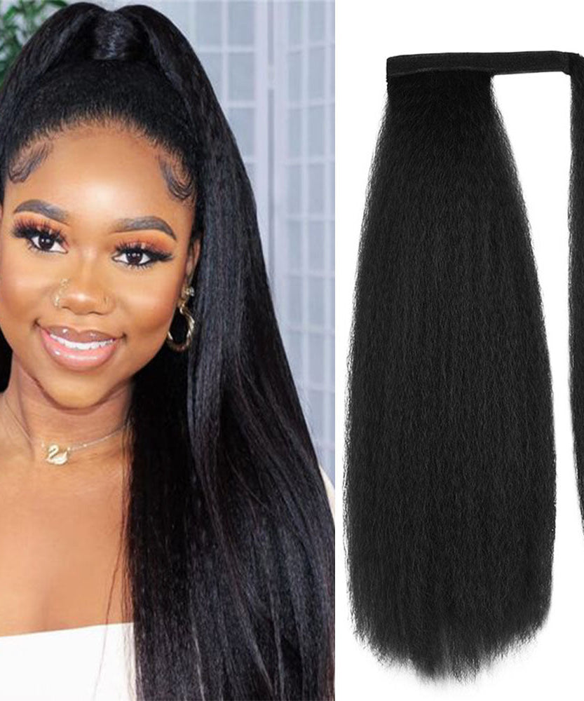 Women's Velcro Fluffy Curly Ponytail Wig