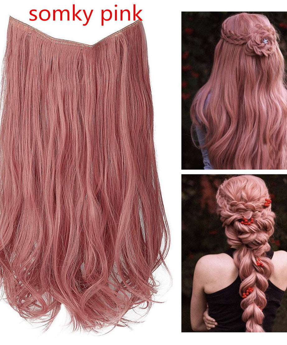Female fish line wavy short curly hair wig 40/45cm