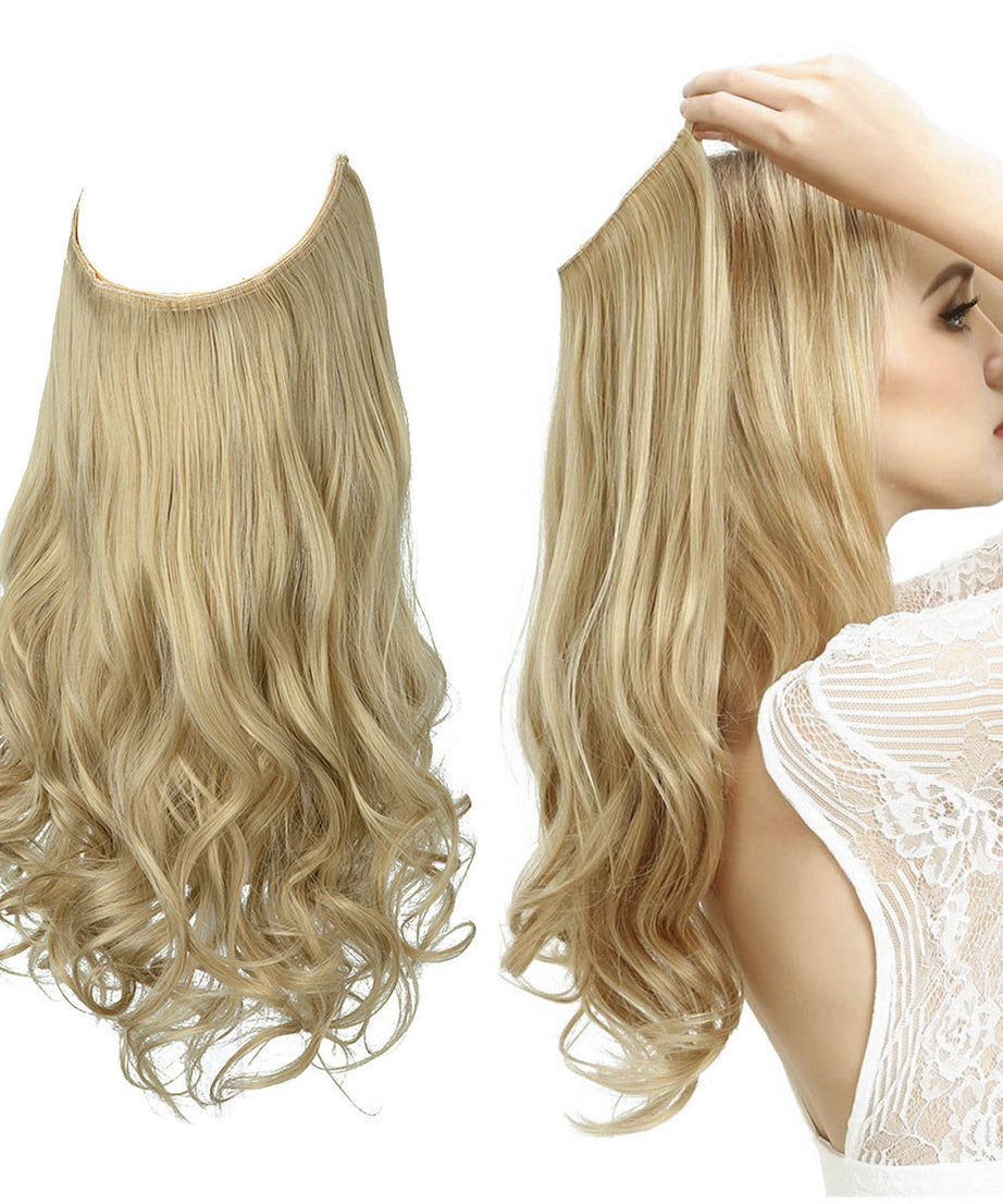 Wig Female Extension Chemical Fiber Long Curly Hair Matte High-temperature Fiber Fishing Thread Wig Set