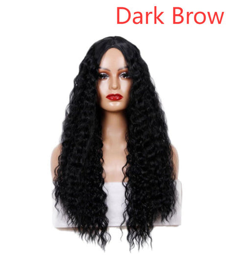 Medium Long Curly Hair Wave Synthetic Wigs
