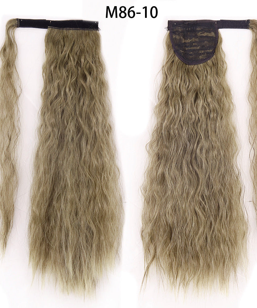 Ponytail Wig Water Wave Velcro Banding Chemical Fiber High Temperature Silk