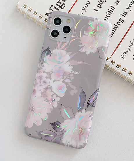 Laser Flowers Mobile Phone Silicone Soft Case