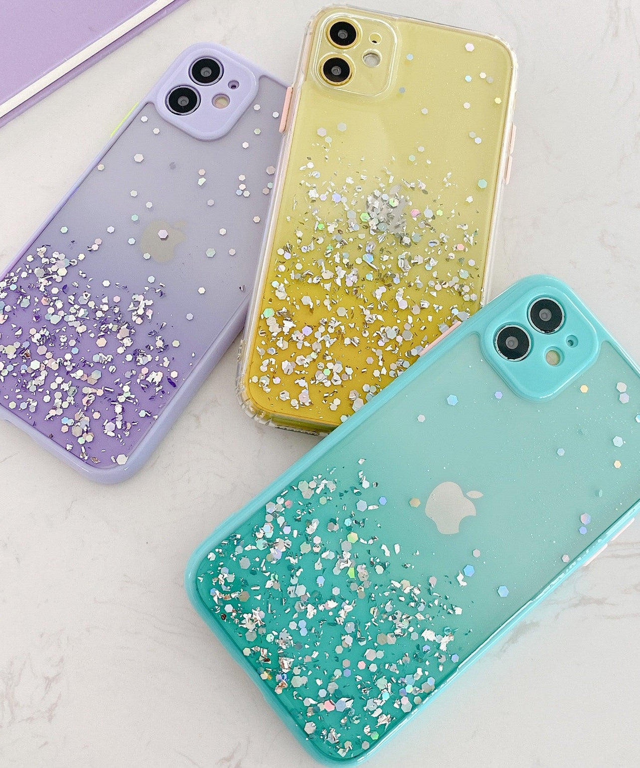 Compatible With , Epoxy Glitter 8p Gradient All-inclusive Anti-drop Cover