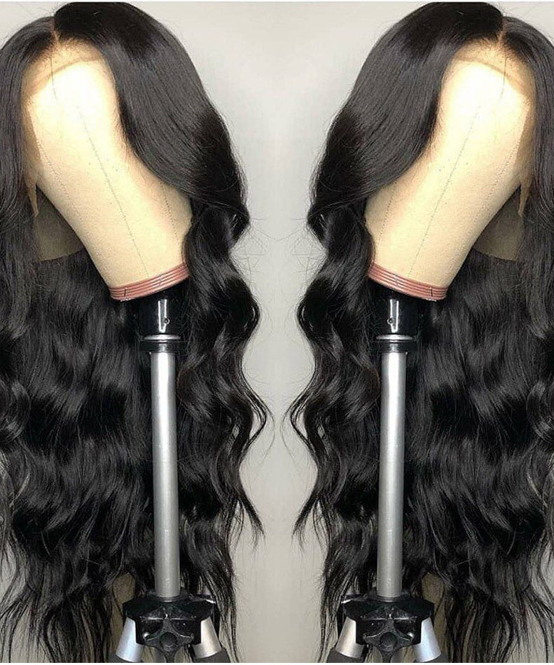 Factory Wholesale European And American Women's Wigs Amazon Cross-Border Hot Sale Long Curly Hair 1 Meter Long Curly Hair Black