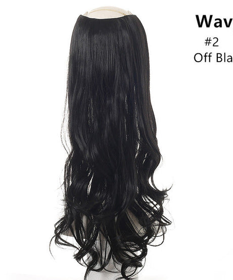 Wavy U Part Wigs for Women Clip in Hair Extension Invisible Half False Synthetic Wig Long Blonde Black Natural Hairpieces