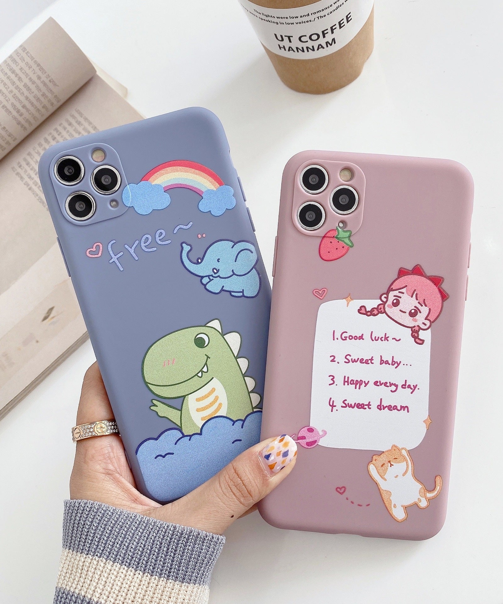 Compatible with Apple, Compatible with Apple , Cartoon Soft Shell For 12mini11promax Apple XXSXRSE Mobile Phone Case Iphone78plus