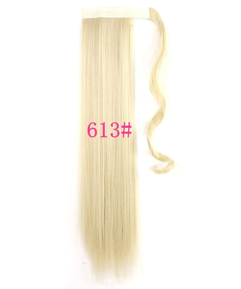 Long Straight Wrap Around Clip In Ponytail Hair Extension Heat Resistant Synthetic Tail Fake Hair