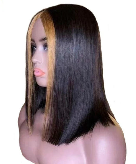 Explosion Style Front Lace Straight Hair Wig European And American Women'S Wig Short Straight Hair Human Hair Wigs