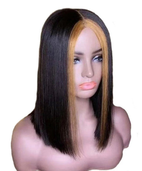 Explosion Style Front Lace Straight Hair Wig European And American Women'S Wig Short Straight Hair Human Hair Wigs