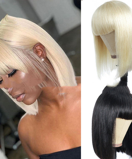 Women's Wigs Blonde Short Straight Hair Bobo Wigs