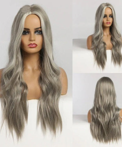 European and American female long curly wigs