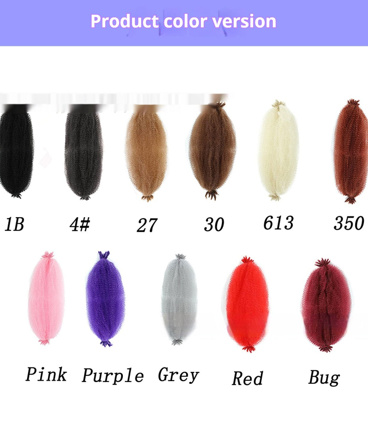 Wig Crochet Hair Springy Afro Twist Hair Chemical Fiber Wig Dreadlocks