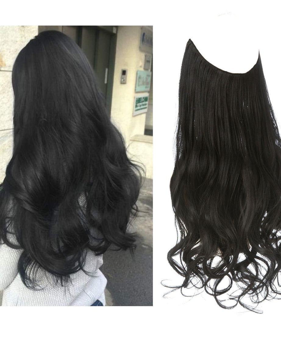 Wig Female Extension Chemical Fiber Long Curly Hair Matte High-temperature Fiber Fishing Thread Wig Set