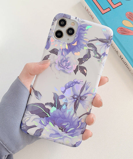 Laser Flowers Mobile Phone Silicone Soft Case