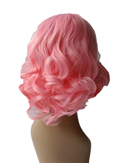 Pink curly hair