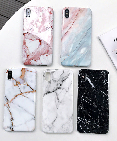 Compatible with Apple, Smooth Marbled IPhone 11 Pro Max Silicone Soft Case