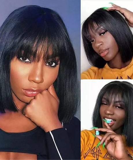 Air Bangs Natural Fluffy African Wig Set