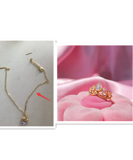 European And American Fashion Rhinestone Zircon Crown Ring