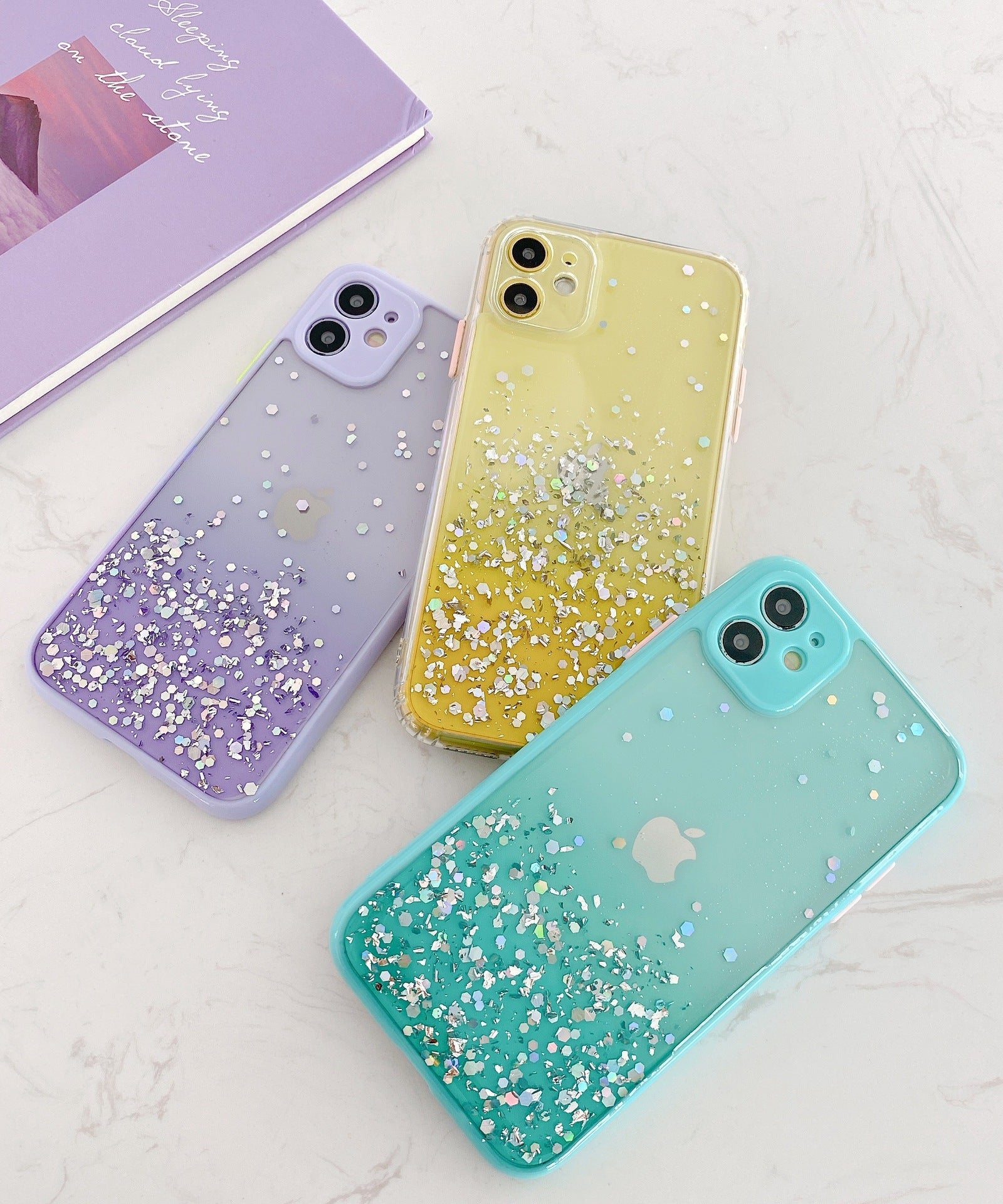 Compatible With , Epoxy Glitter 8p Gradient All-inclusive Anti-drop Cover