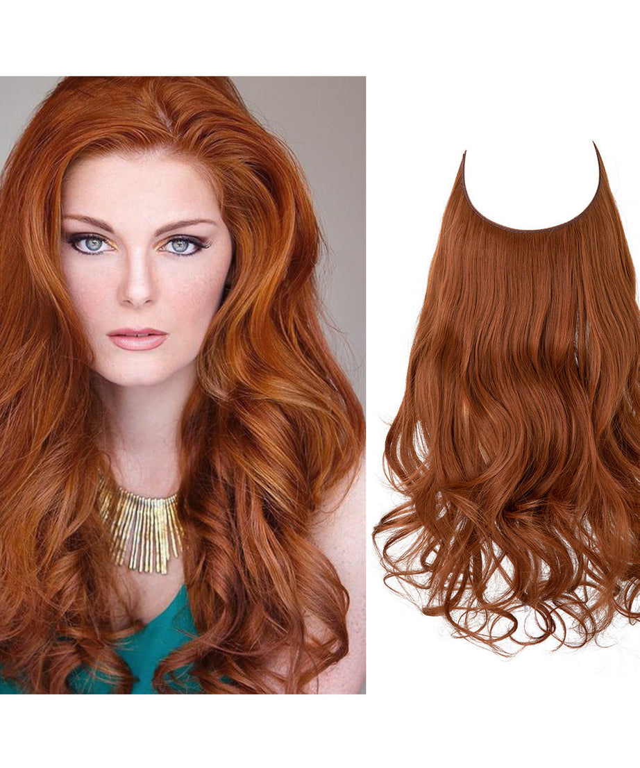 Wig Female Extension Chemical Fiber Long Curly Hair Matte High-temperature Fiber Fishing Thread Wig Set