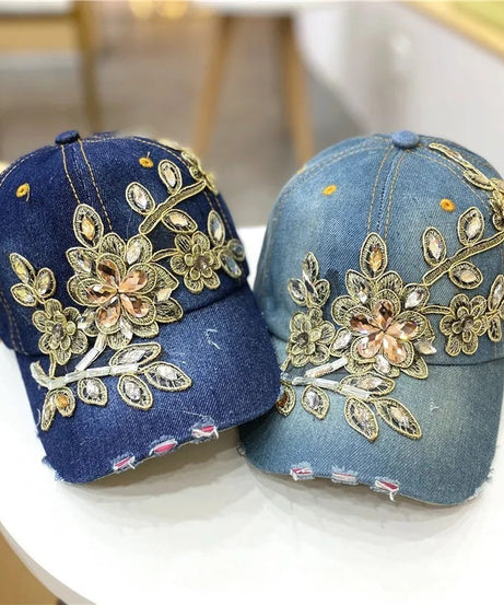 All-match Gold Silk Flower  Hat