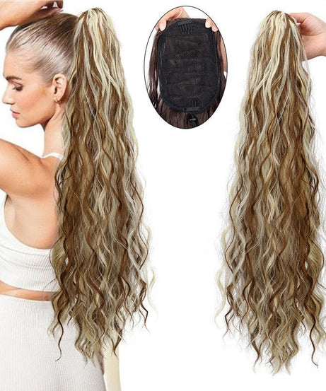 Water Ripple Long Curly Hair Fluffy Corn Curler Hair Extension