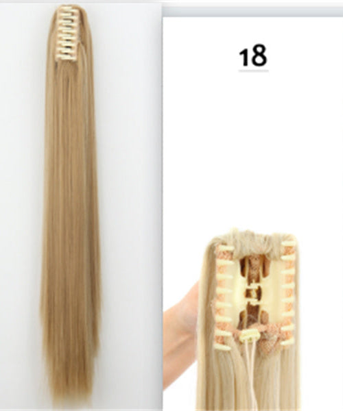 Fashion Ponytail Claw Clip Long Straight Hair Chemical Fiber Wig Fluffy