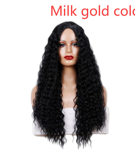 Medium Long Curly Hair Wave Synthetic Wigs