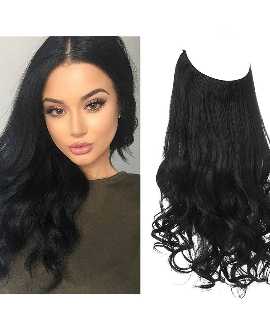 Wig Female Extension Chemical Fiber Long Curly Hair Matte High-temperature Fiber Fishing Thread Wig Set