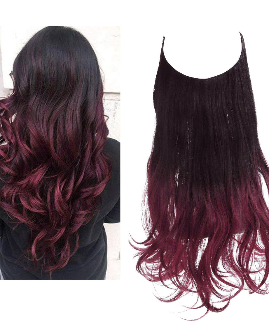 Wig Female Extension Chemical Fiber Long Curly Hair Matte High-temperature Fiber Fishing Thread Wig Set