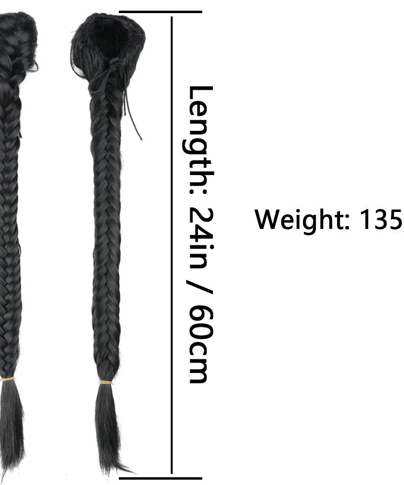 Synthetic Braided Fishtail Horse Tail Women's Wig