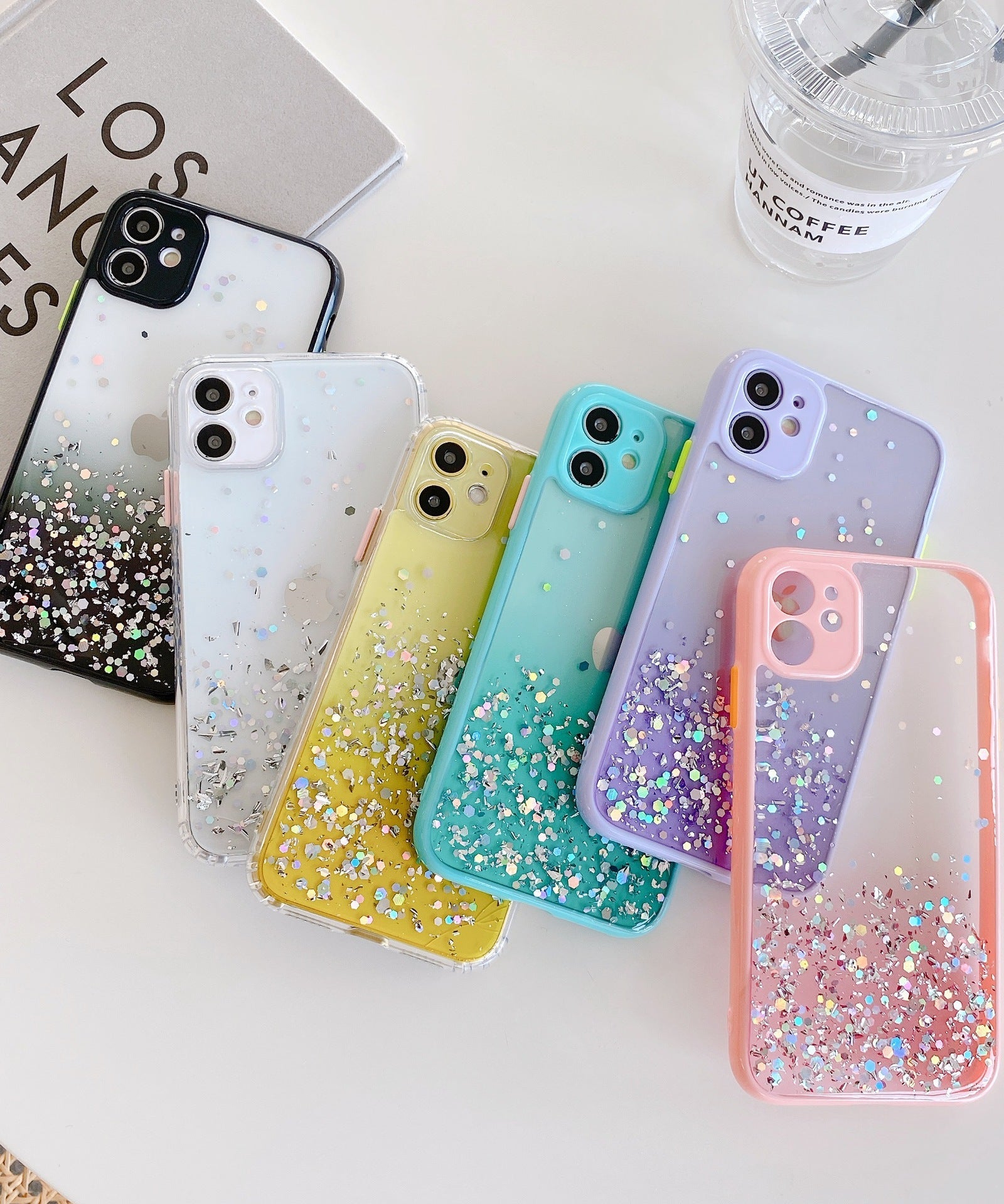 Compatible With , Epoxy Glitter 8p Gradient All-inclusive Anti-drop Cover