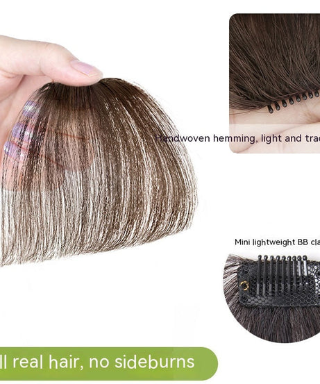 Fake Bangs, Natural Invisible Face Repair, Hand-Knitted Bangs