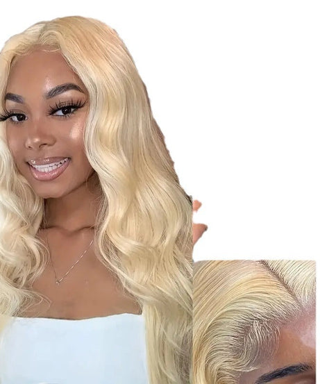 Light Gold Big Wave Lace Wig Head Cover