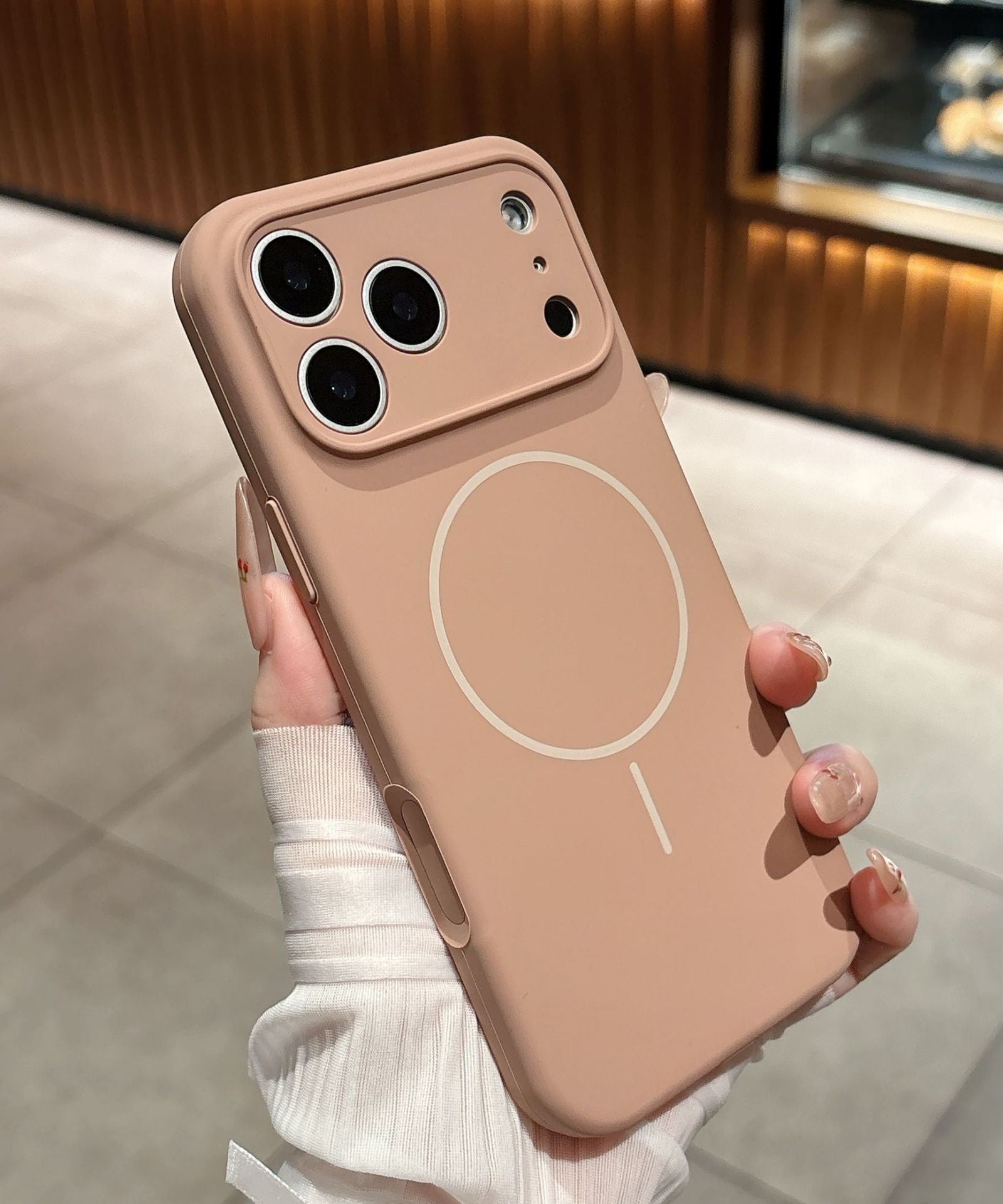 Applicable To 17 Fine Circle Magnetic Phone Case Liquid Silicone
