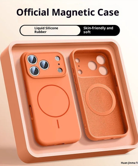 Applicable To 17 Fine Circle Magnetic Phone Case Liquid Silicone