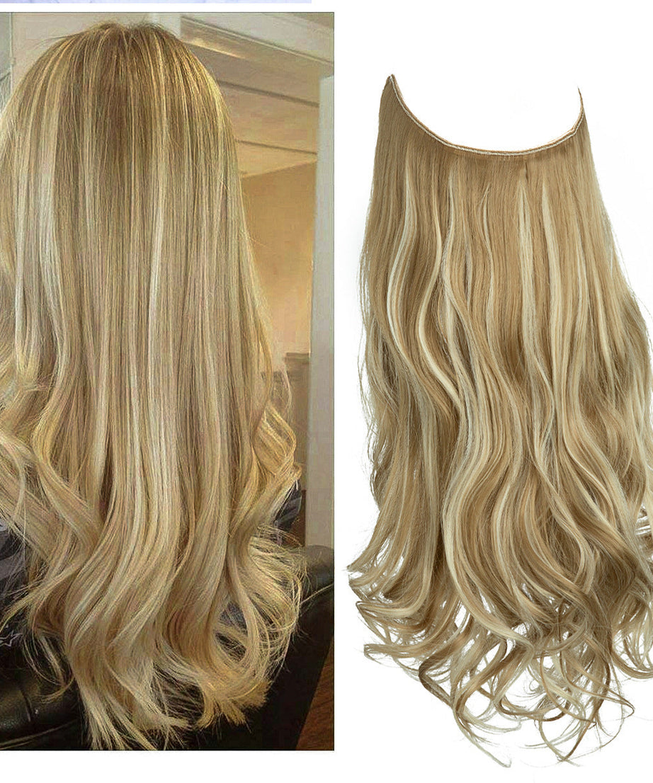 Wig Female Extension Chemical Fiber Long Curly Hair Matte High-temperature Fiber Fishing Thread Wig Set