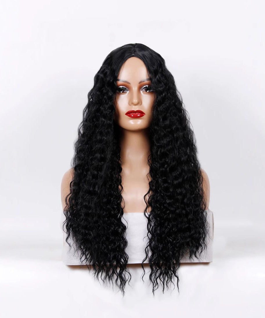 Medium Long Curly Hair Wave Synthetic Wigs