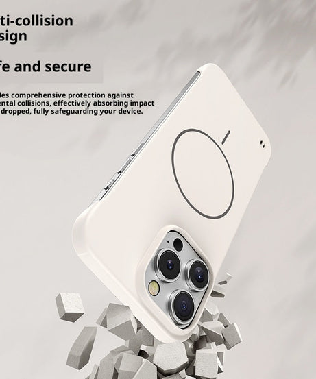 Fine Circle Magnetic Suction Suitable For 17promax Frameless Case 16 Skin Feeling Half Pack Protective Cover 14