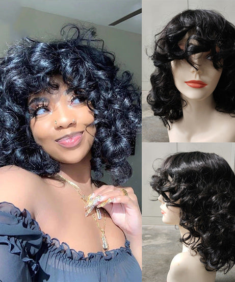 Women's Short European And American Afro Wig Synthetic Wigs