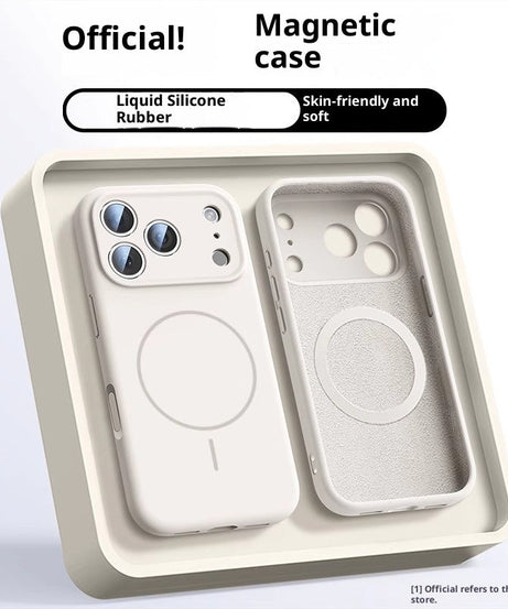 Applicable To 17 Fine Circle Magnetic Phone Case Liquid Silicone