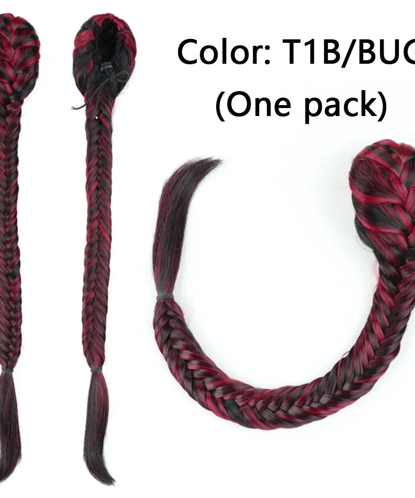 Synthetic Braided Fishtail Horse Tail Women's Wig