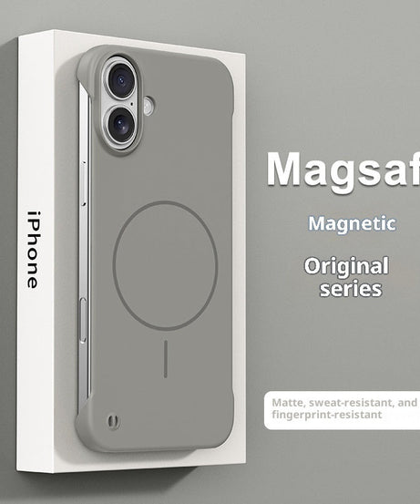 Fine Circle Magnetic Suction Suitable For 17promax Frameless Case 16 Skin Feeling Half Pack Protective Cover 14